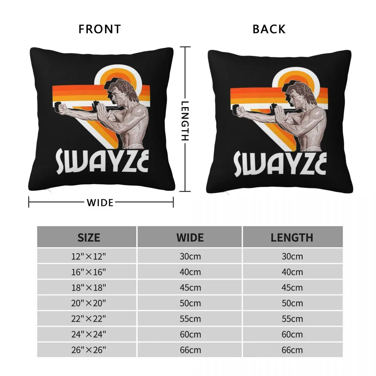 Point Break Patrick Swayze Square Pillowcase Polyester Linen Velvet Printed Zip Decorative Throw Pillow Case Home Cushion Cover