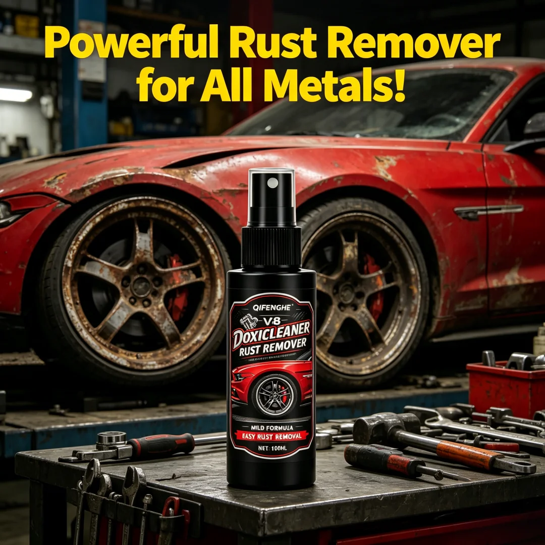 Doxicleaner Rust Remover Spray, Mild Formula Car Rust Cleaner for Rusted Car Wheels & Parts, Multi-Purpose Metal Rust Removal Sp