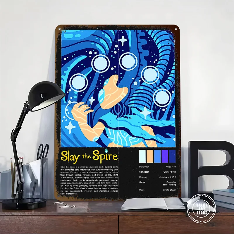 Slay the Spire Game Metal Poster Customized Wall Art Retro Vintage Tinplate Signs for Luxury Decoration Gaming Home Decor Room