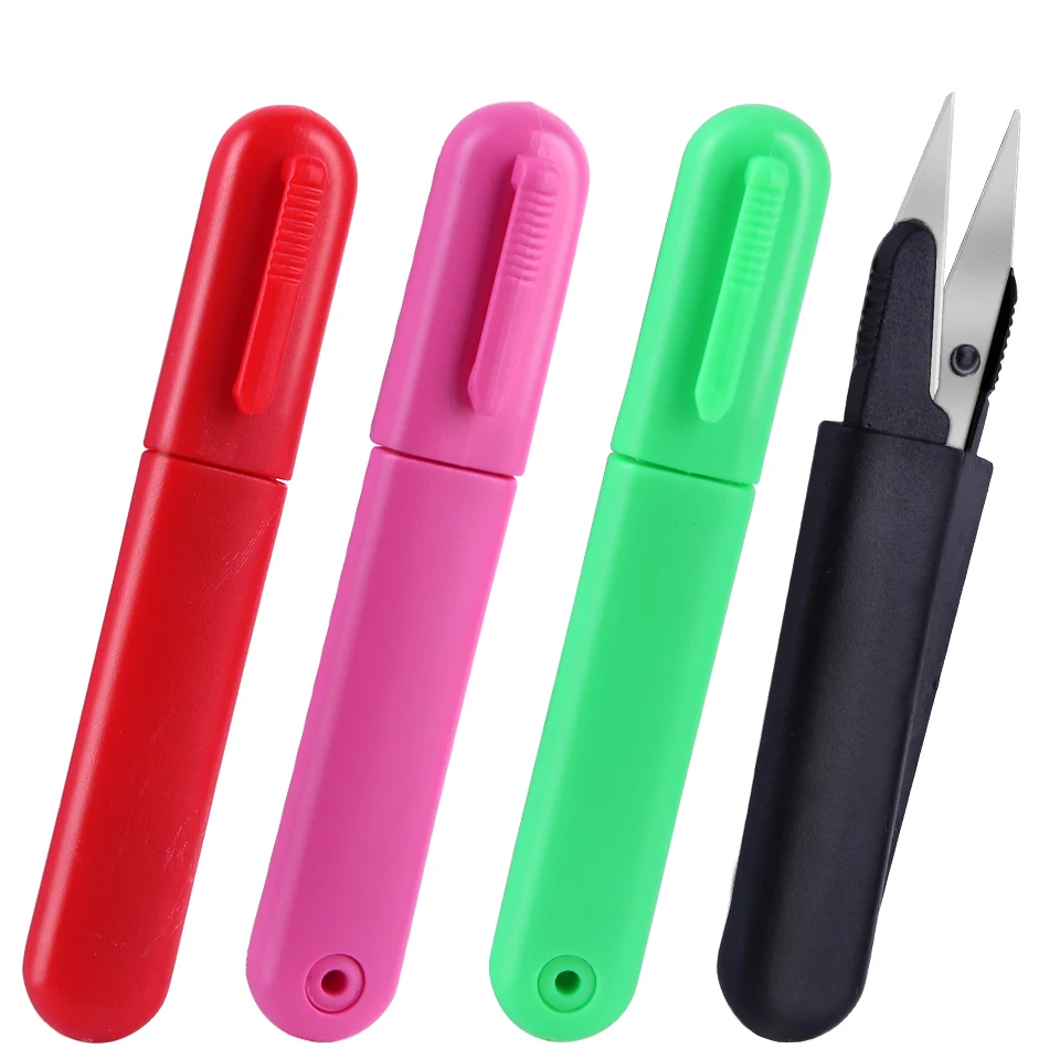 

3Pc Plastic Yarn Shears Cutting Sewing Scissors Thread Embroidery Cross-stitch Cutter Cutter U Shape Scissor DIY Supplies Tool