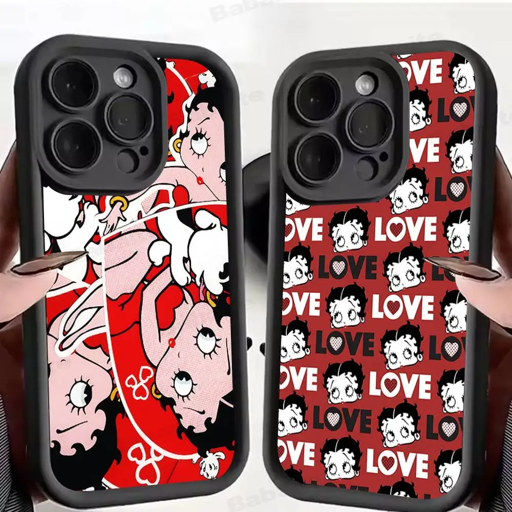 

Anime B-Bettys B-Boops Phone Case For IPhone 17 16 15 14 13 12 11 Pro Max Plus Silicone Shockproof Case