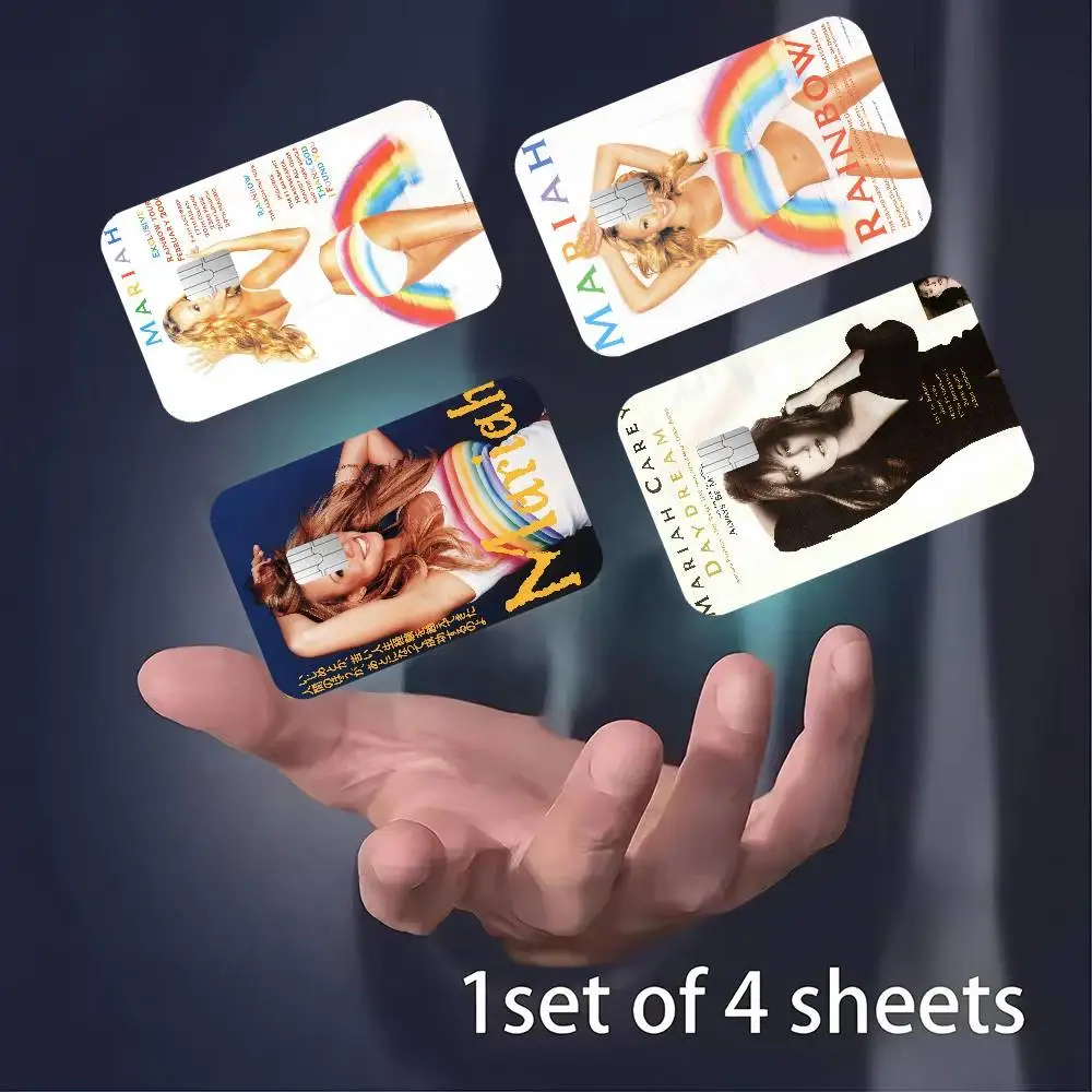 M-Mariah C-Carey Poker Sticker Film Tape Skin for Credit Card Debit Card Cartoon Waterproof Stickers Small Chip