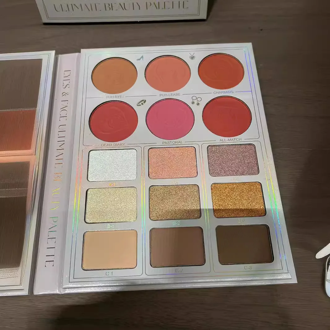 لوحة ظلال عيون احترافية مكونة من 50 ظلال غير لامعة وأحمر خدود هايلايتر لمستحضرات التجميل #6