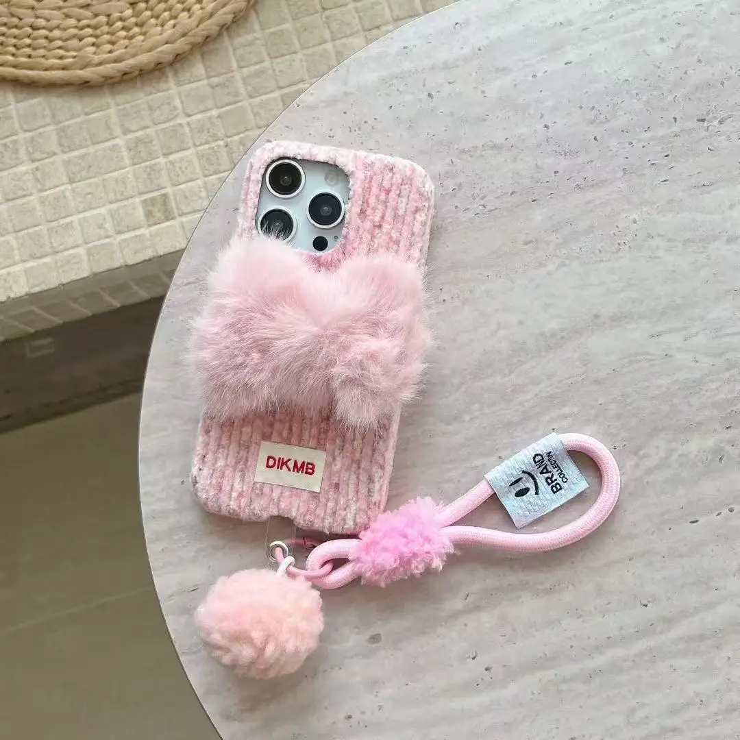 

Autumn and Winter Velvet Phone Case with Patchwork Plaid Velvet and Embroidered Butterfly Knot for Phone Protection iphone 17 1