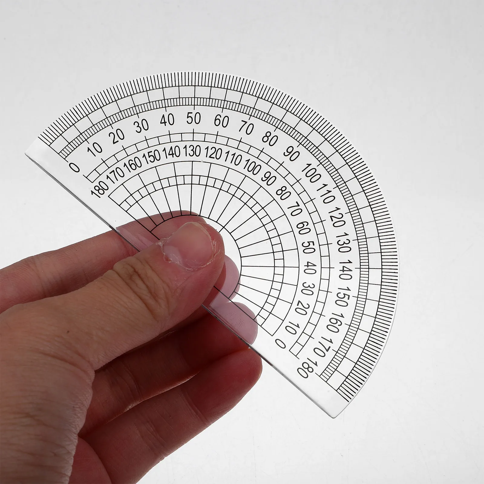 2Sets Geometry Ruler Set Compact Plastic Straight Triangle Ruler Protractor Measuring Tool for Students Architects Artists