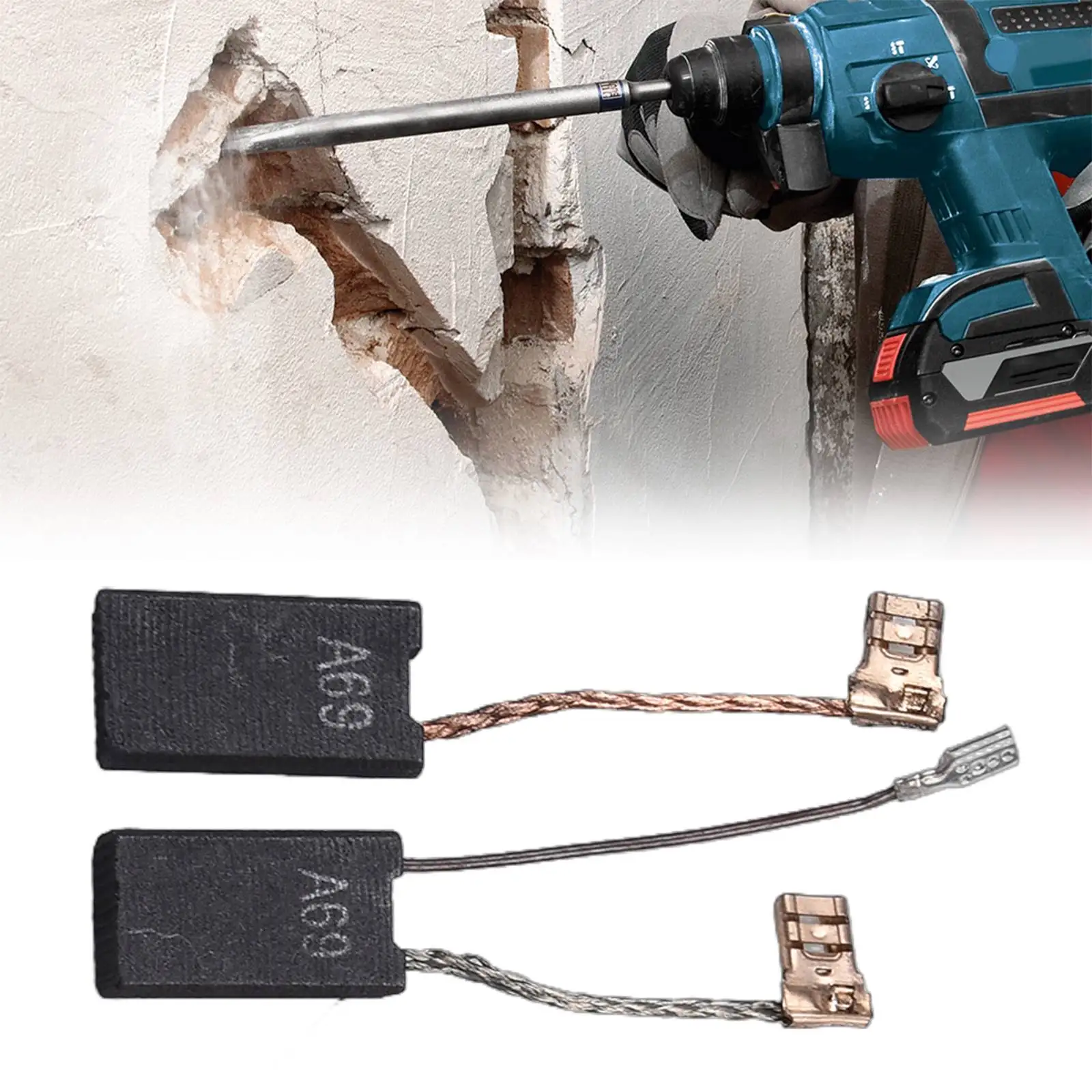 Juego DE repuesto DE escobillas DE carbón, 10 Uds. Para taladro Bosch 540 DCE GSH 5CE GSH 5 E 540 DE, Compatible con varios modelos DE martillo perforador