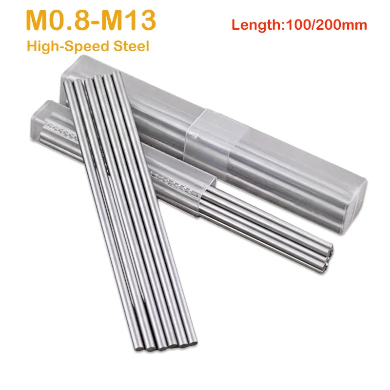 

Высокоскоростная сталь M0.8-M13 Длина: 100/200 мм Круглые стальные стержни Прецизионный круглый токарный инструмент Метрическая прямая ручка Пробойник
