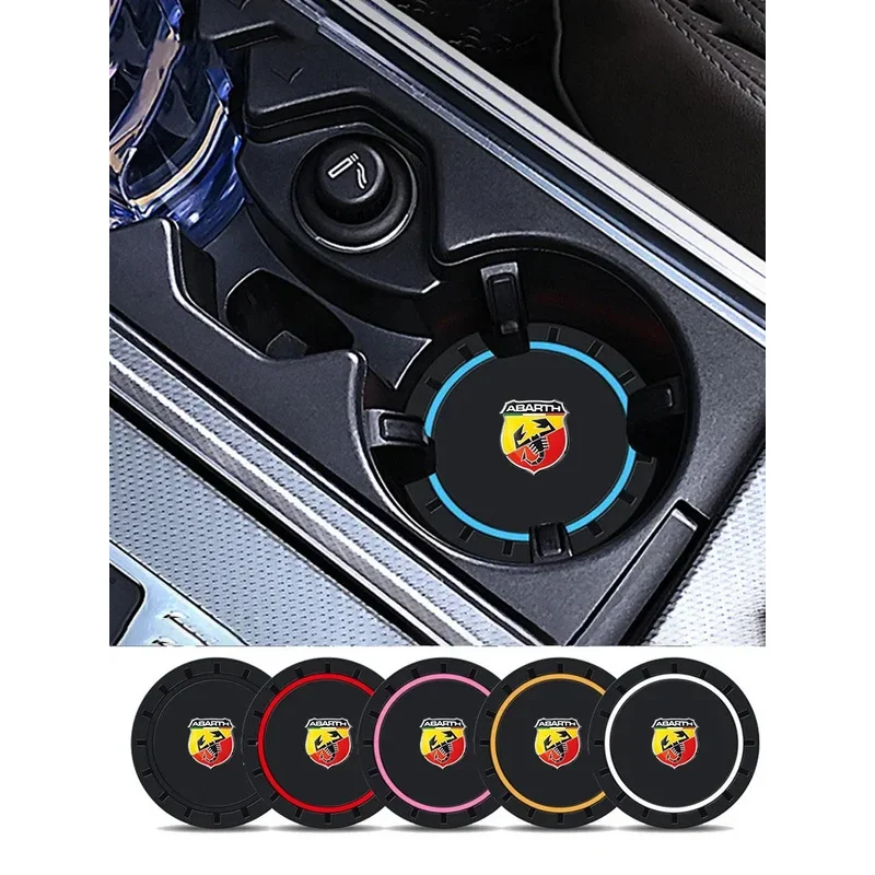 

2 шт., силиконовые автомобильные подставки из ПВХ, держатель для стакана с водой, противоскользящий коврик для Fiat Abarth 595 Abarth 500 abarth 124 pider, автоаксессуары