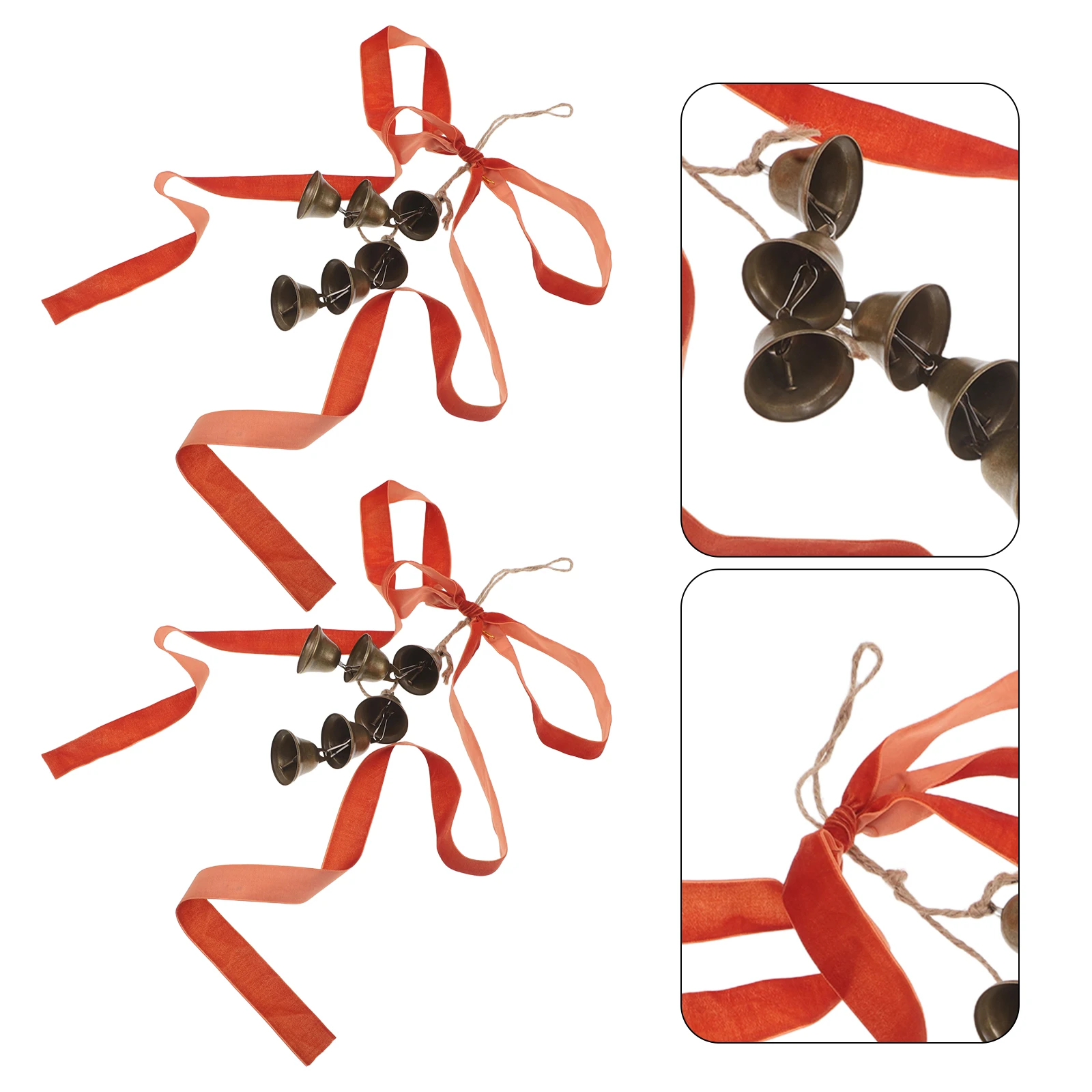 

2set Christmas Decorations Large Rustic Metal Wind Chimes For Door Wall Wreath Outdoor Garden Holiday Hanging