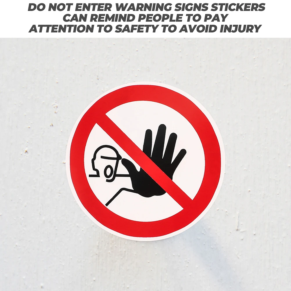 

5 Pcs Warning Stickers Safety No Entrance Signs Machine Decals Caution Labels Dangerous Equipment Trespassing Prohibited Self