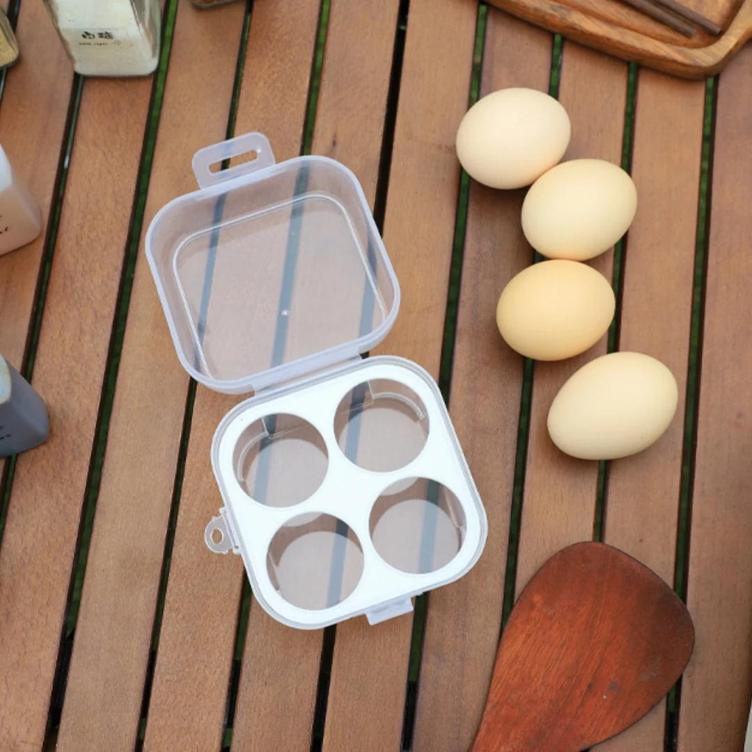 Portable Egg Holder Box Shockproof Outdoor Camping Kitchen Storage Container PP Plastic Egg Case 3/4/8 Grid