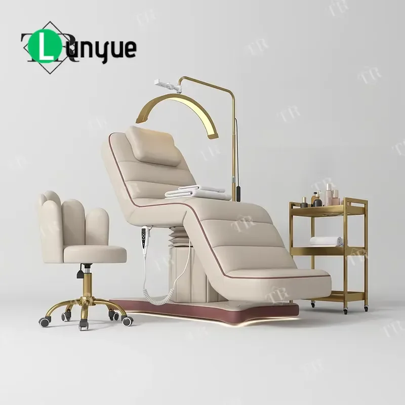 Luxury Electric Massage Spa Bed with 3 Motors Adjustable Remote Control Customizable Leather Modern Furniture for Home