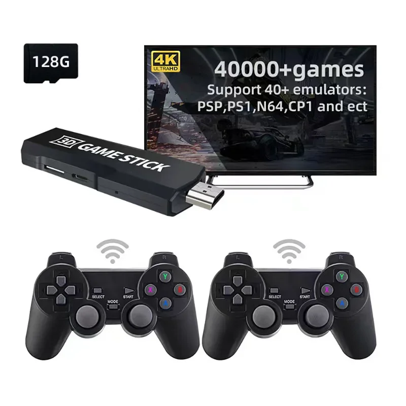 

Wireless Gaming Dual Controllers with 2.4G USB Receiver Gamepads Joystick for 4K Ultra HD TV PC