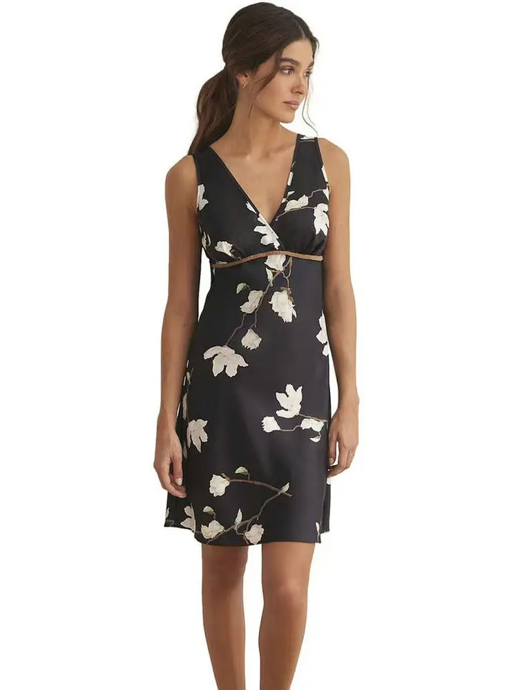 

Original Fabric Nude Sensation Long Loose Home Clothes Color Blo Print Spwear Sexy Summer Season Youth Fem Target