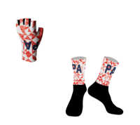 2025 PNS PASful TEAM Origima One Pair Half Finger Cycling Gloves + ONE PAIR CYCLING SOCKS