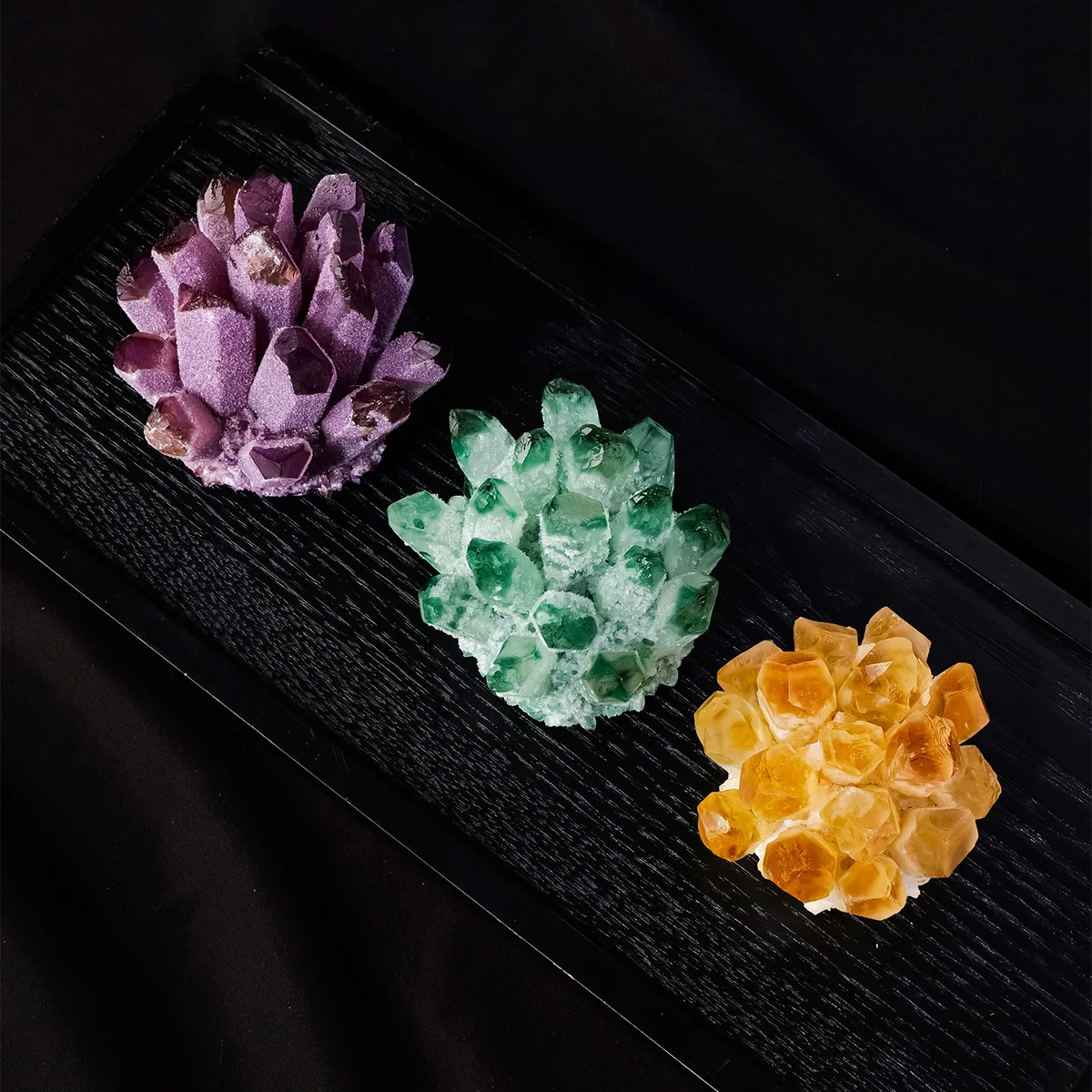 1PC Natural Crystal Cluster Ornament, Raw Crystal Stone for Demagnetizing & Display, Desktop Craft & Home Decor