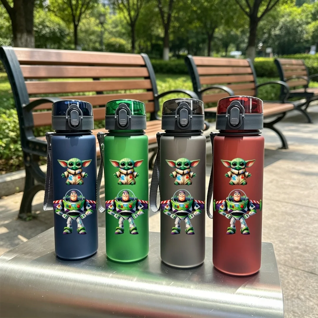 3D Printed Frosted Cartoon Pattern Water Bottle - Premium Stereoscopic Texture, Fade-Resistant, Scratch-Proof, Leakproof Cute