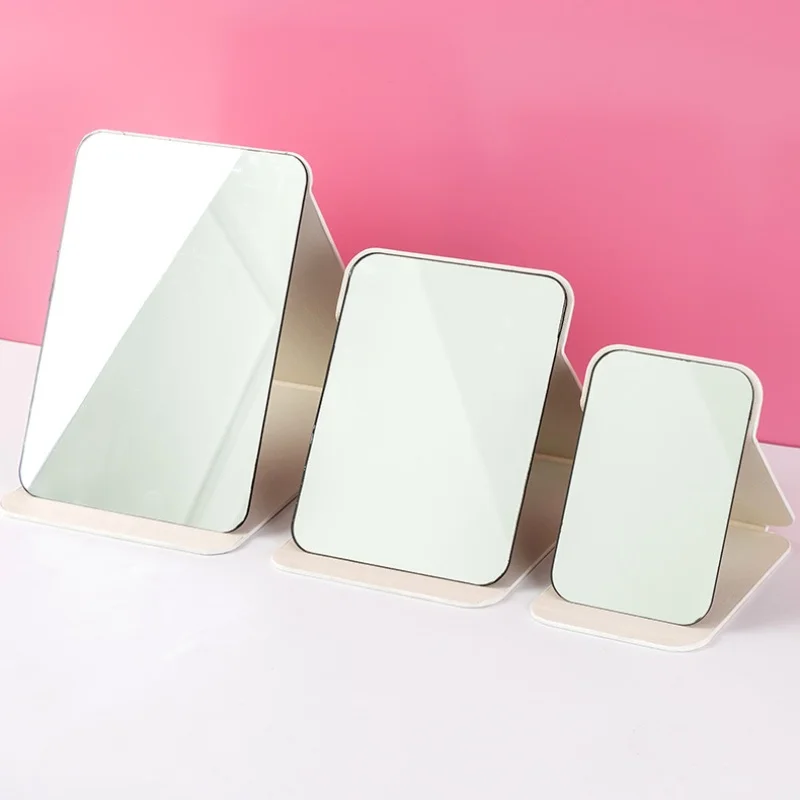 YS00103-PU Leather Desktop Folding High Beauty Makeup Mirror Portable Makeup Mirror