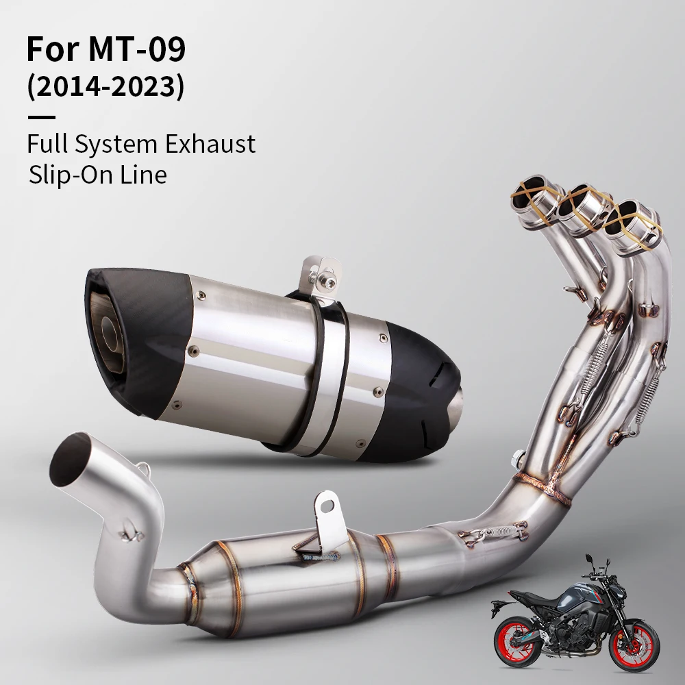 

Slip On For Yamaha MT-09 MT09 FZ 09 2021 2022 2023 Motorcycle Exhaust Systems Modified Front Link Pipe