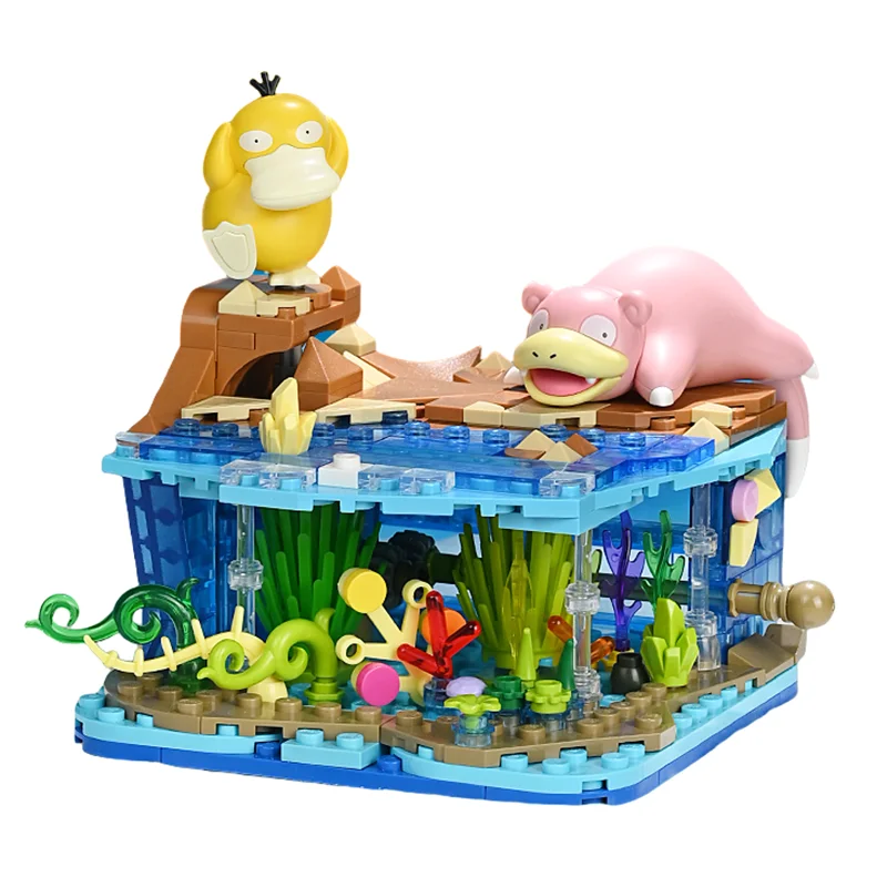 Figurine Pokemon Pet elfe Pikachu Psycanard Quaxly Slowpoke, modèle assemblé, blocs de construction Keeppley, jouets pour enfants, cadeaux de Festival