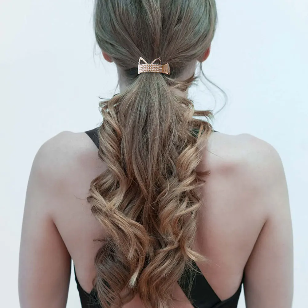 

2 шт., заколка для волос со стразами, элегантный аксессуар для женщин, все прически, милые кошачьи уши, свадебная жемчужная подвеска для подружки невесты