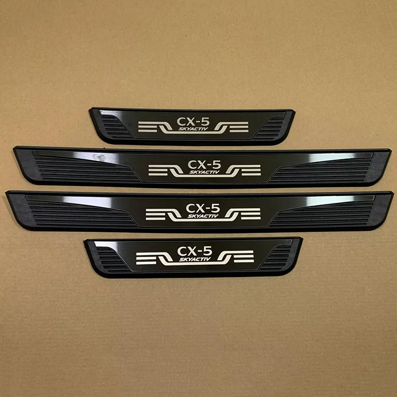 ABAIWAI For  Mazda CX-5 CX5 2027 2026 2025 2024-2018 2017 Door Sill Plates Strips Stainless Steel Interior Accessories Auto Part