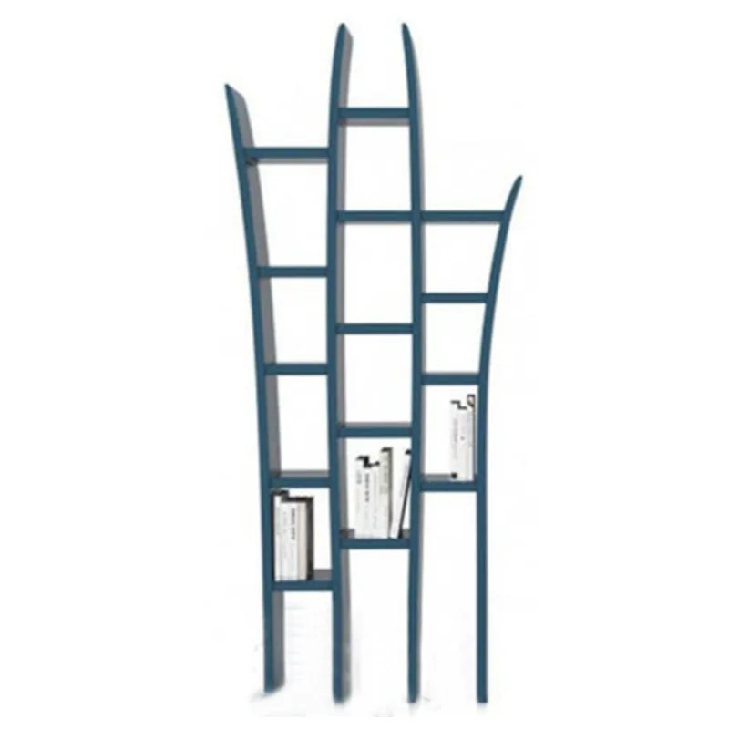 Libreria creativa personalizzata con vernice Libreria dal pavimento al soffitto Scaffale moderno semplice dalla forma speciale