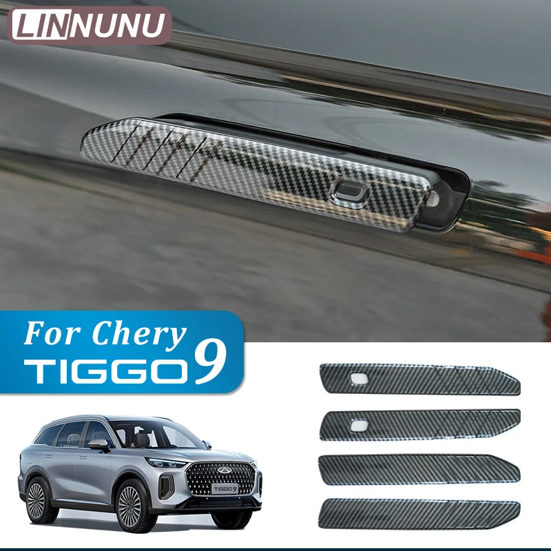 

LINNUNU Car Door Handle Protective cover for Chery Tiggo 9 2026 2025 Sticker exterior accessories Automotive decorative parts