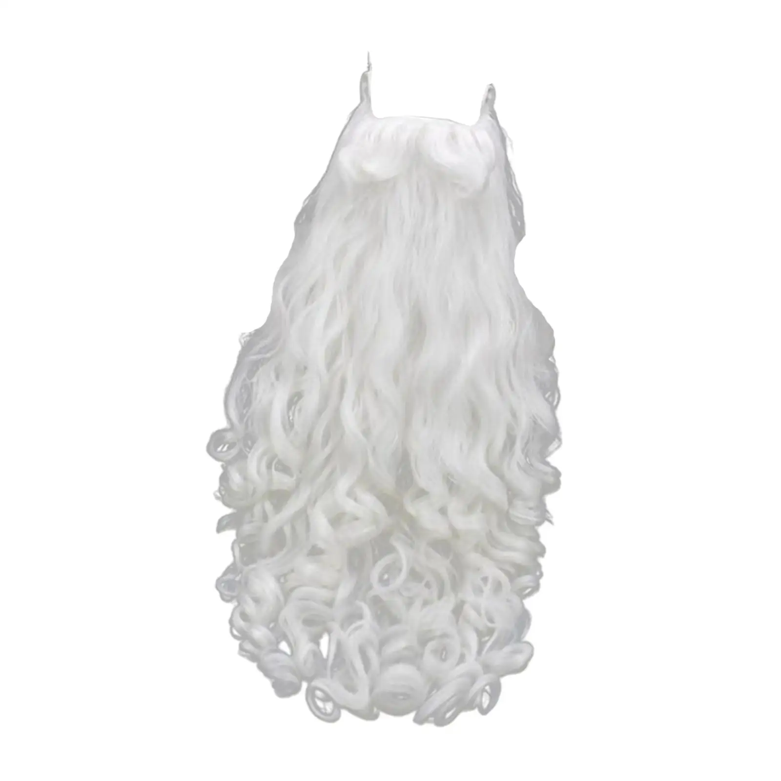 

Парик Санта-Клауса и борода, белый косплей для Хэллоуина, реквизит для фотосессии, борода для выступления на сцене, 80 см