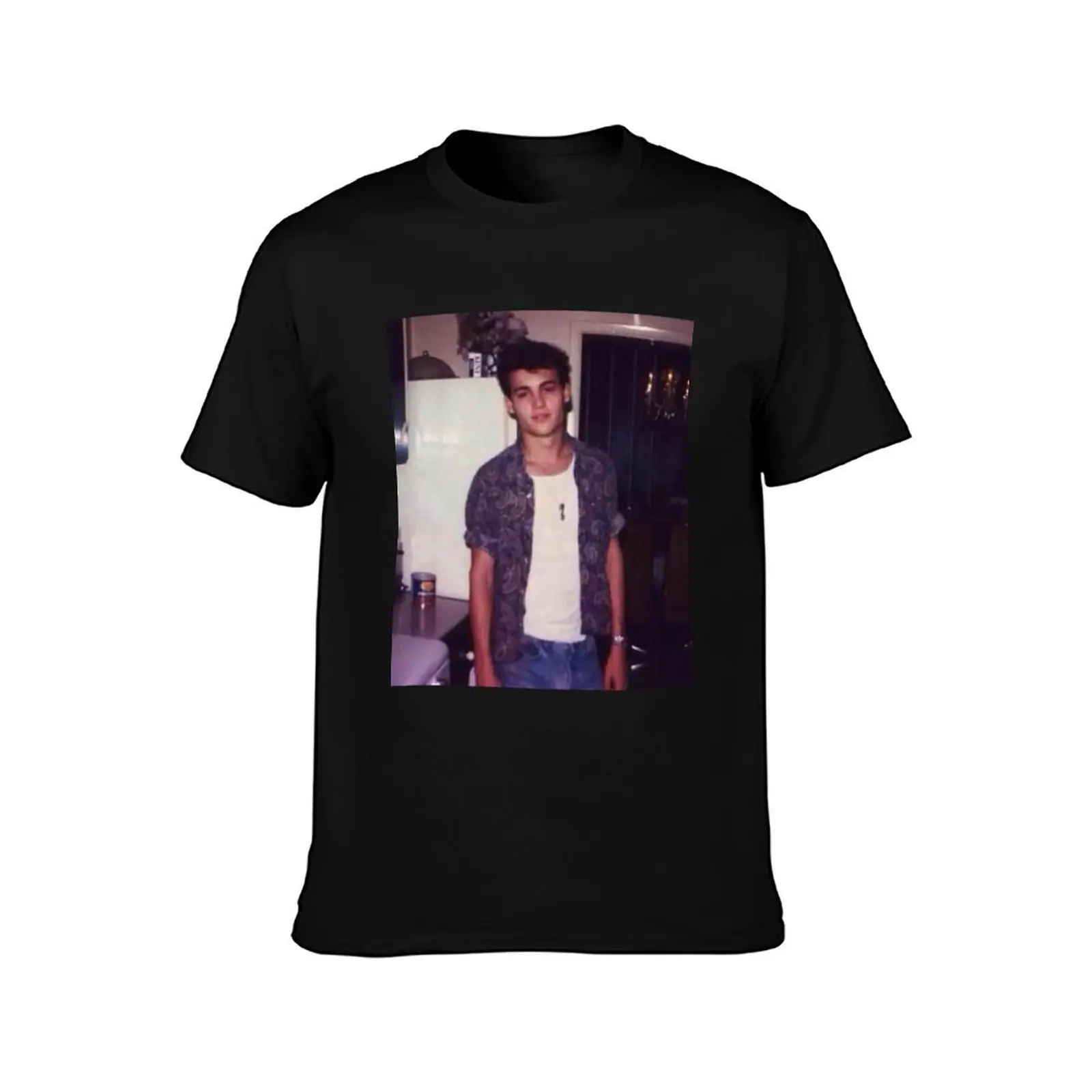Young Johnny Depp T-Shirt Casual Breathable Short Sleeve Top T-Shirt
