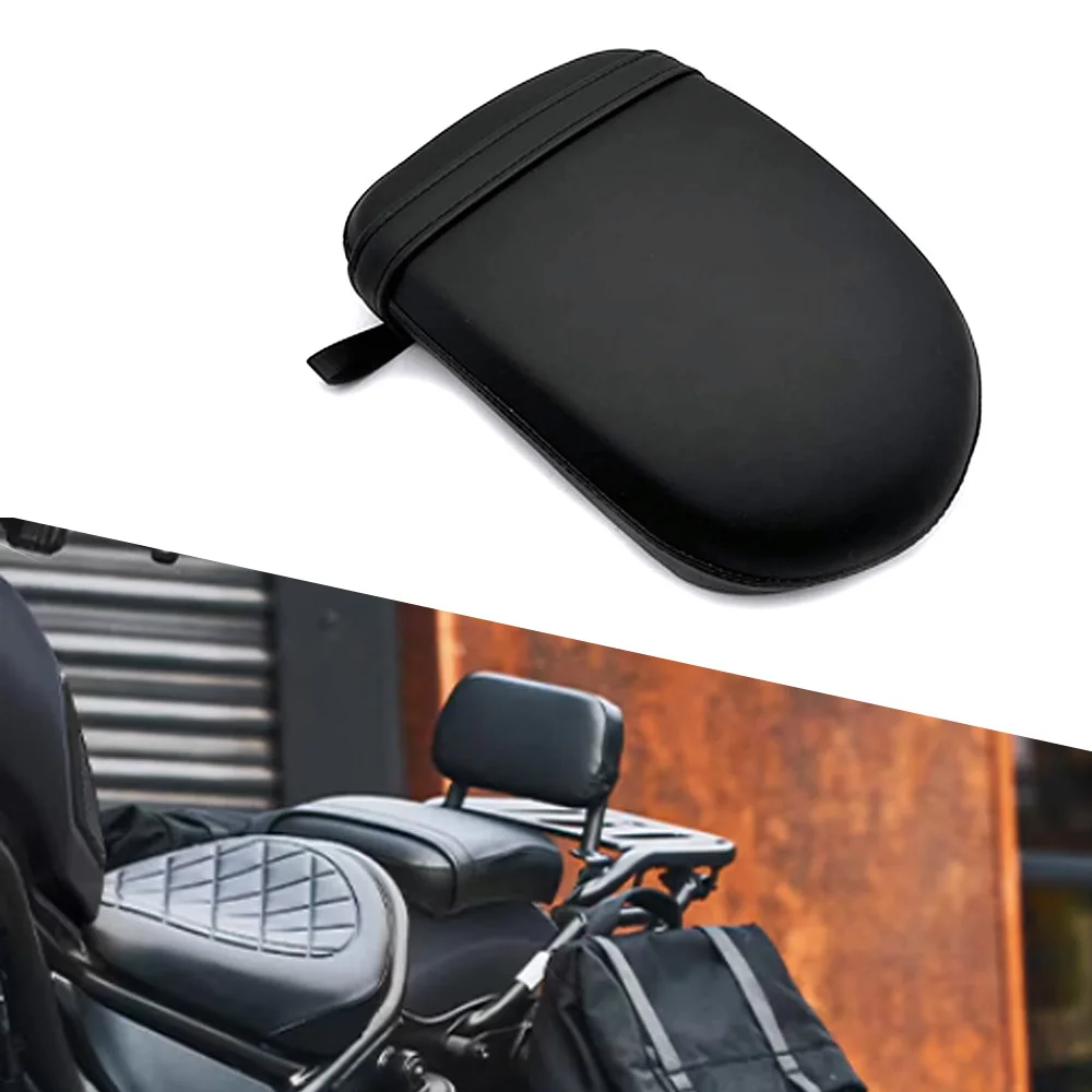 

For Honda Rebel CMX300 CMX500 CMX 300 500 2017-2023 2024 Motorcycle Rear Seat Leather Passenger Pad Seat Black Cushion Pillion