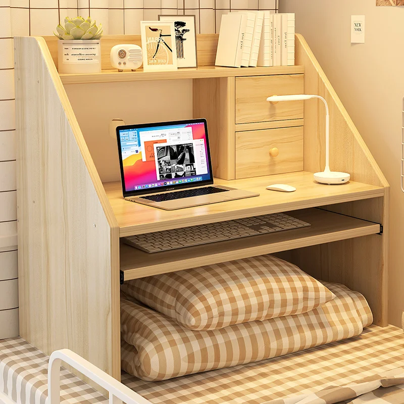 Bed Desk Computer Desk Writing Desk Table with Bookshelf Night Stand Bedside Nightstands  Furniture Bedroom image 2