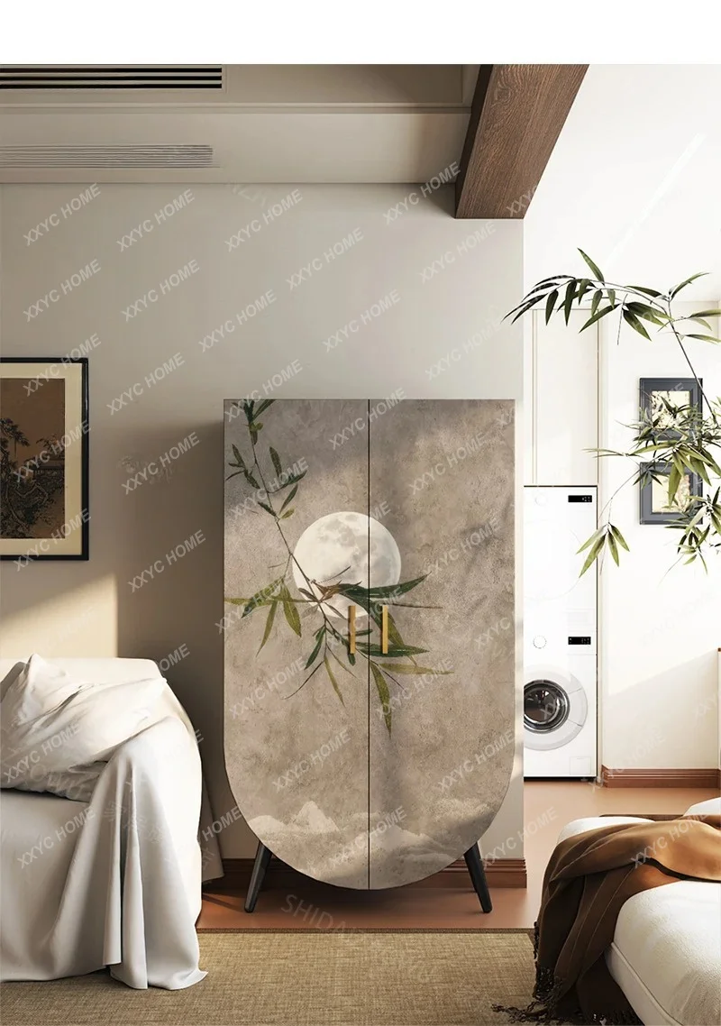 New Chinese Yueying Bamboo Shadow Wardrobe Home Storage Living Room Customized Cabinet