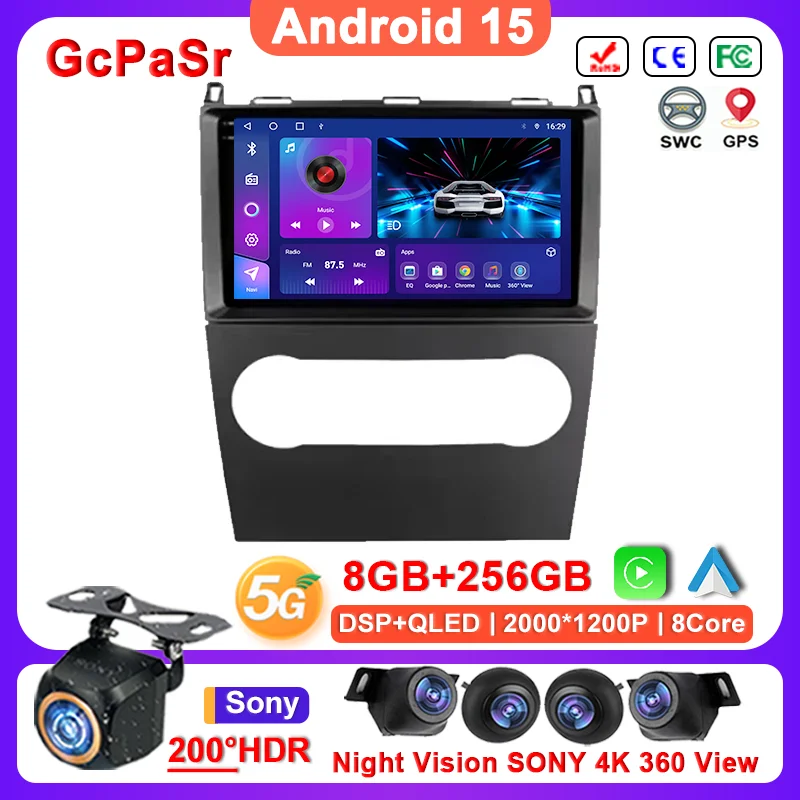 

Auto Android 15 For Mercedes Benz B200 A classe B W169 A160 A180 A200 A220 2009 - 2012 Radio lettore multimediale navigazione