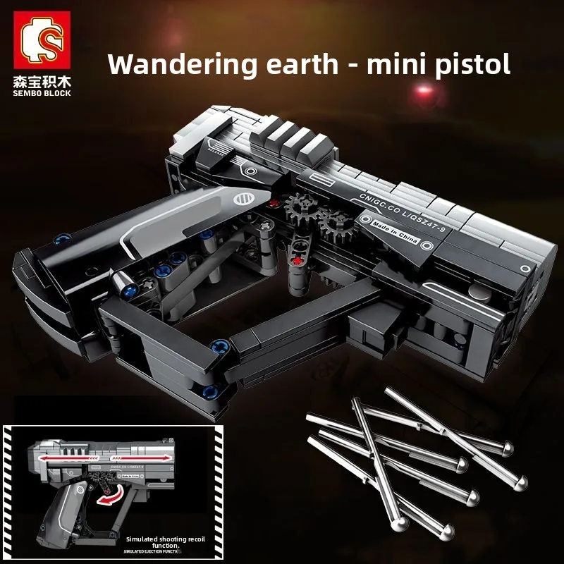 

Sembo Blocks Wandering Earth Pistol Toy, DIY Building Block Gun Model, Kids Handmade Assembly Ornament, Boys Birthday Gift