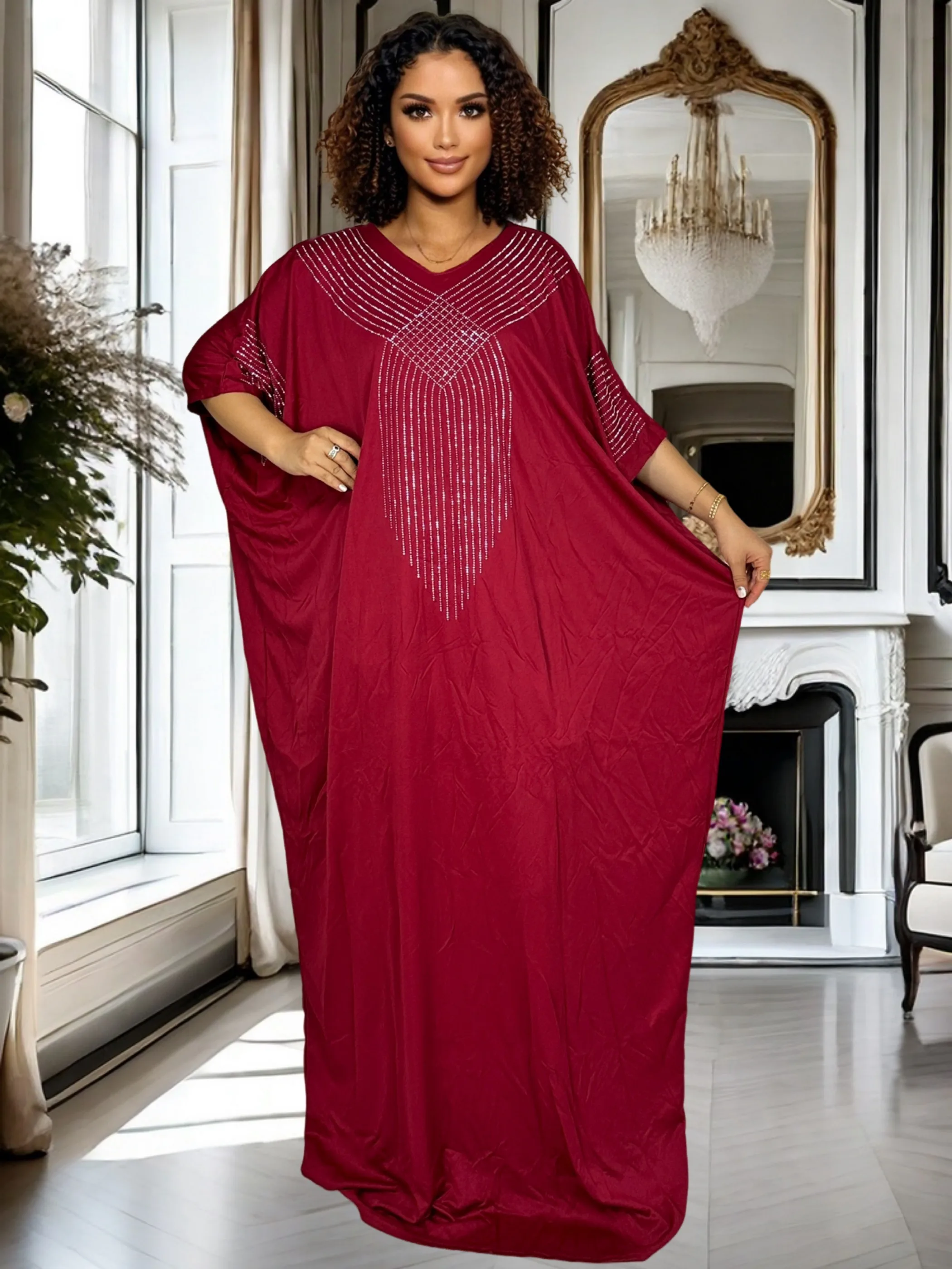 Women\'s Plus Size Traditional Middle Eastern Abaya, Polyester, Sleeveless, Floor-Length, Turkish Robe for All Seasons