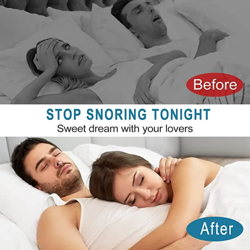 Anti Snoring Device Silicone Nose Clip Magnetic Sleep Tray Sleeping Aid Improve Sleeping Easy Breathe Apnea Guard Night Devices