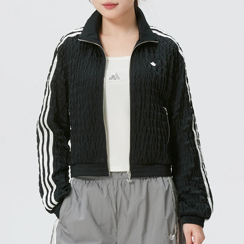 Adidas (Adidas) Trefoil Jacket Women's Sportswear Trendy Fashion Breathable Knitted Jacket Top Ks2870