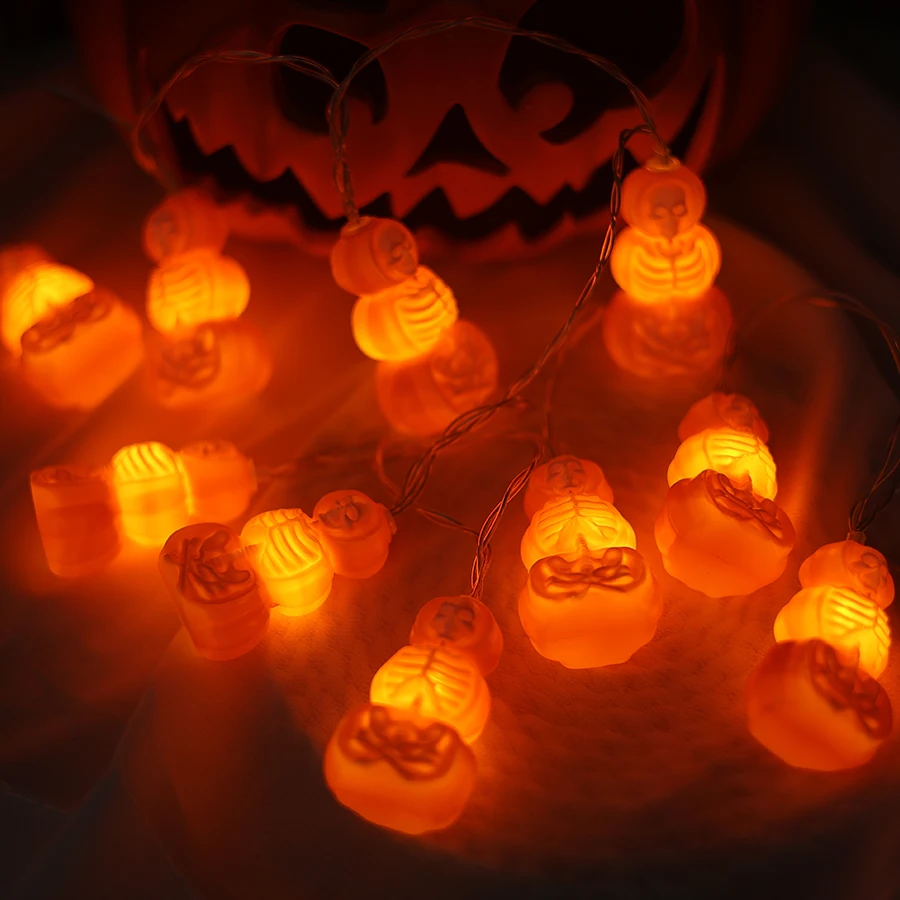 Cross border Amazon Halloween Light String Scene Layout LED Skull Light String Outdoor Festival Decoration LED Lights