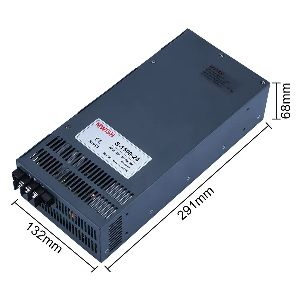 S-1500-24 switching power supply 12V 24V 36V 48V LED Driver 30A 40A 60A 120A high power 1500W industrial transformer