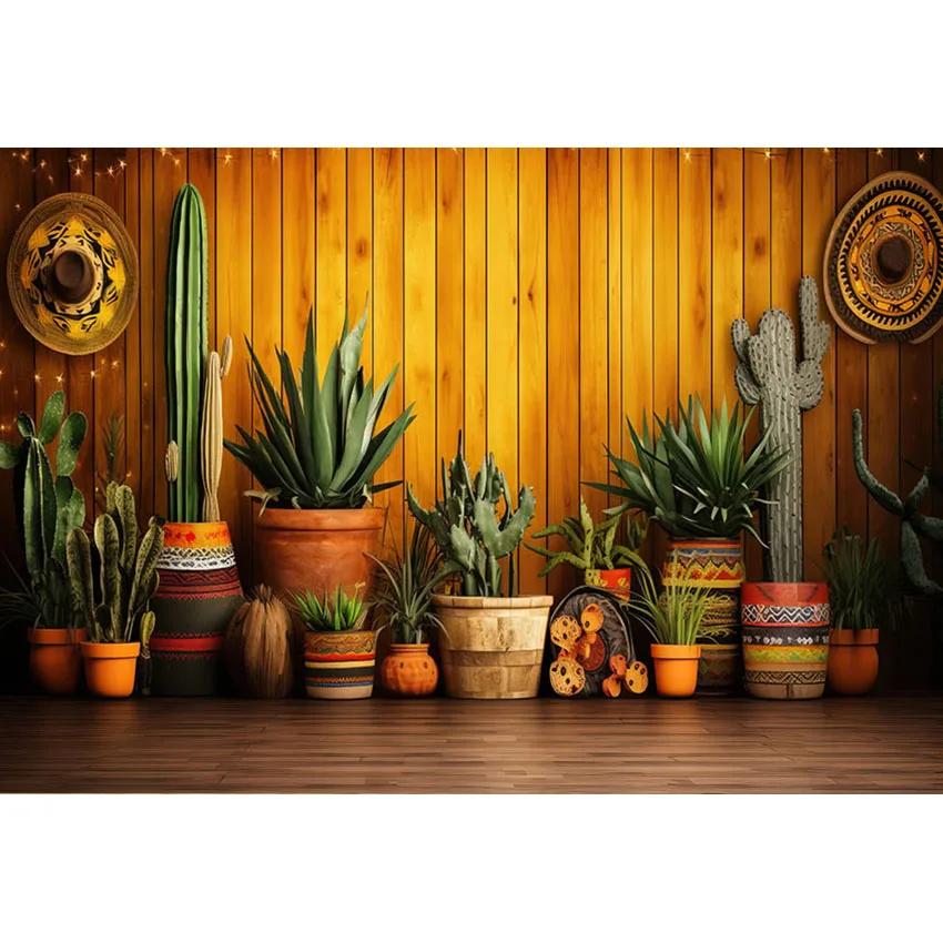 Avezano Backdrop Mexico Wild West Desert Cactus Vintage Cowboy Theme Kids Birthday Party Decor Photography Background Photo Prop