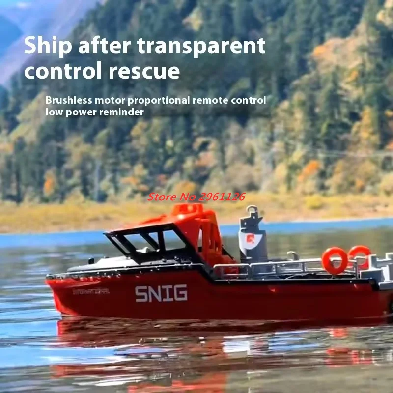 RC Rescue Boat Simulation Model High Speed Turbojet Brushless Speedboat Electric Waterproof Ship Watercraft RC Racing Boat