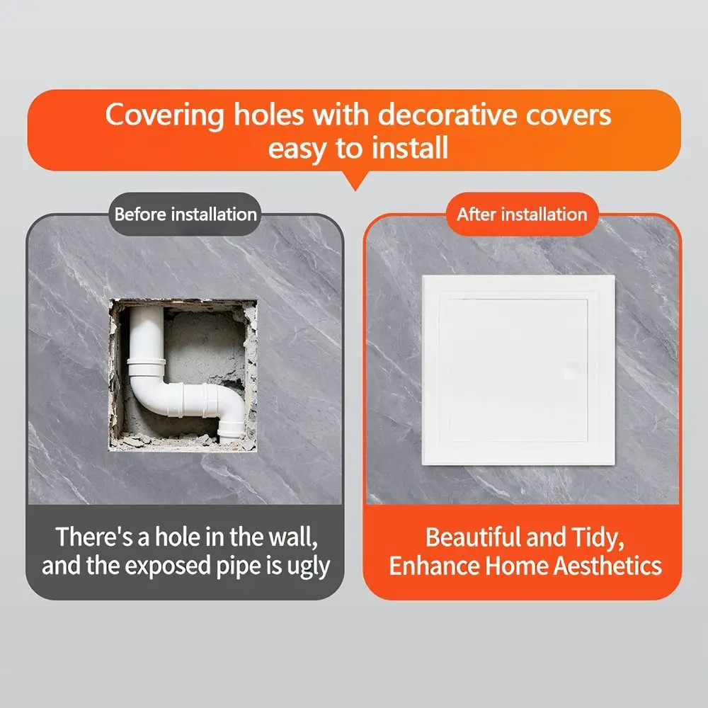 New Self-adhesive Access Panel Door Press-type Plastic Inspection Hole White Access Hatch Cover Doors Wall Ceiling