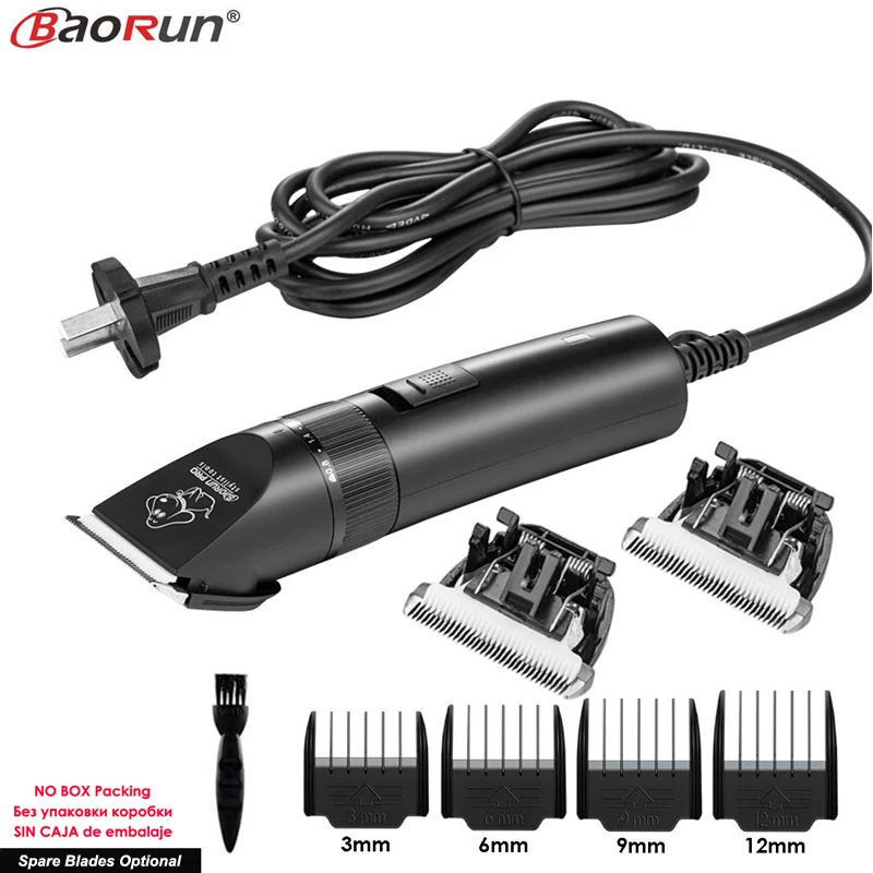 BAORUN S1 Профессиональный триммер для шерсти домашних животных, бритва для ухода за собаками, крупными рогатоями, кроликами, 20 Вт, машинка для стрижки домашних животных, электрическая режущая машина, проводная