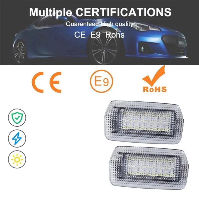 BB AT-6Pcs For Toyota Land Cruiser 200 Series 150 Series Prado MK4 J150 Lexus ES240 IS250 LED Courtesy Door Light Bulb White