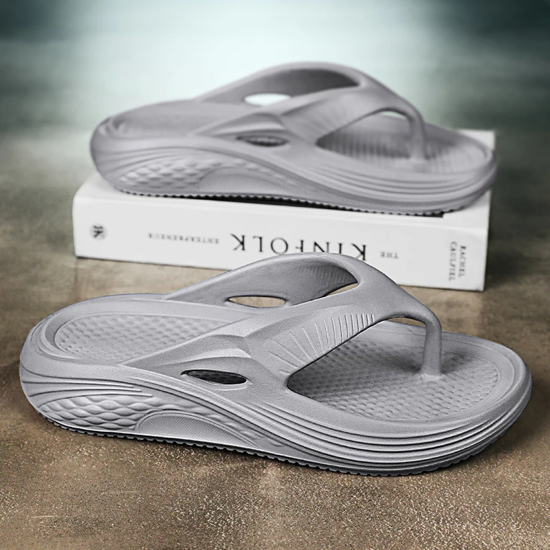 Men's Orthopedic Sandals Fashion Couples Beach Flip Flop Summer Outdoor Soft Sandals with Arch Support Bathroom Slides