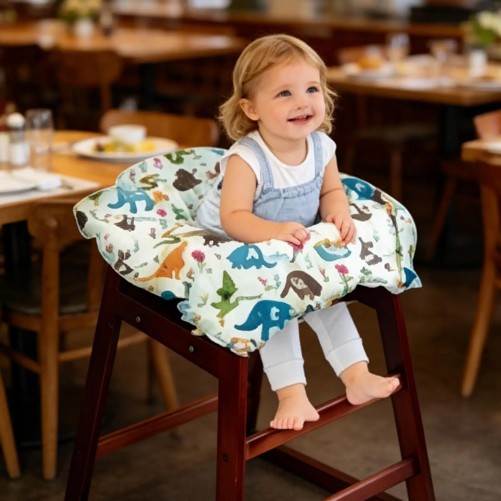 High Chair Cover Replacement Children Seat Cart Protector Portable Grocery Cart Cover For Shopping Restaurant Travel Home Dining