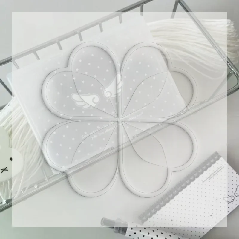 1Pcs Frosted Casual Korean Photocard Storage Box Star Polka Dot Wings Desktop Dustproof Case For Stickers Holder