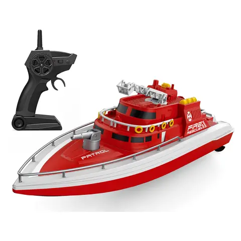 RTR Remote Control Boat H158 H160 Fire Rescue With Water Spray 20km/H Carry with 3 Motors 38cm Summer Water Toy For Beginner