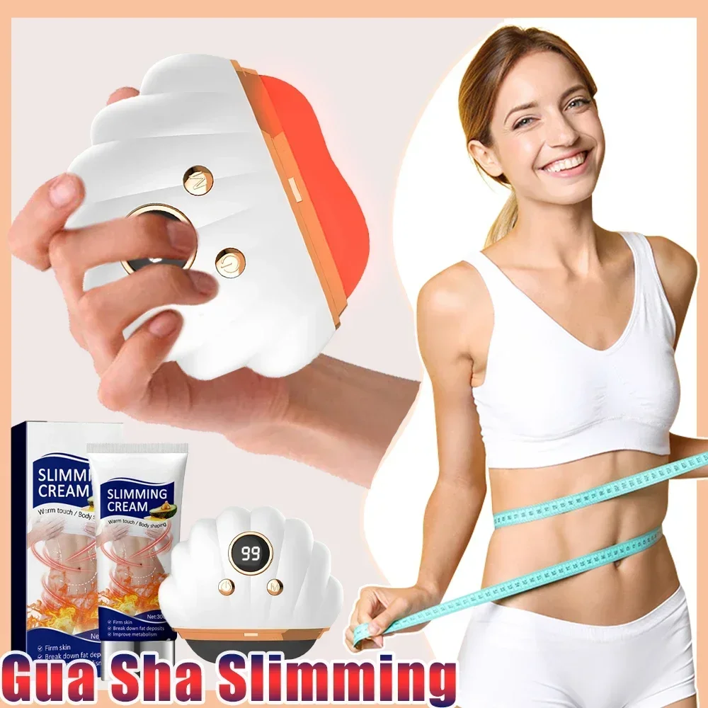 Tragbares 3-stufiges vibrierendes Gesichtsschönheitsgerät, Anti-Aging-Schönheitswerkzeuge, elektrisches Gua Sha-Kratz-Gesichts- und Hals-Lifting-Massagegerät